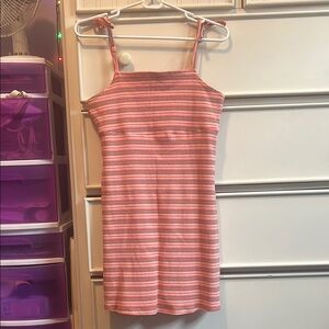 Striped Pink and White Dress